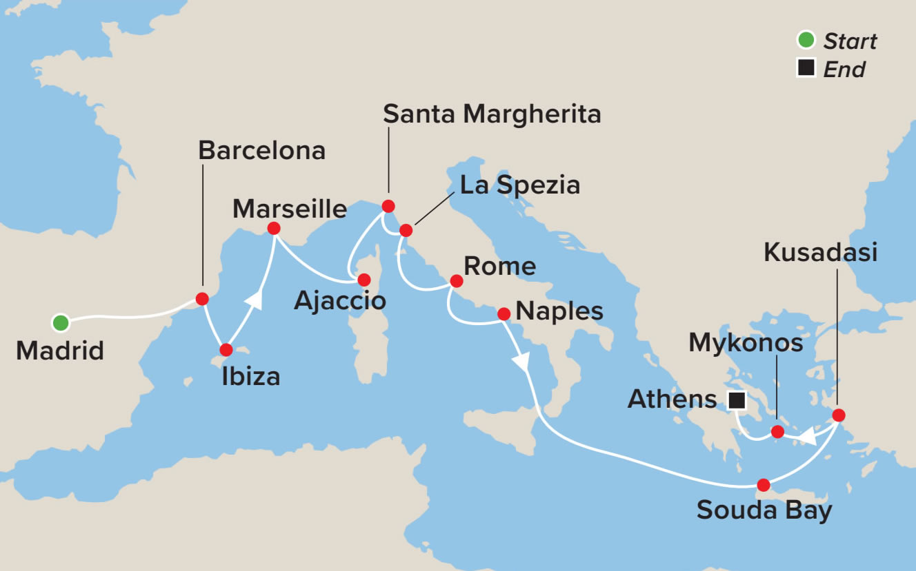 Map of cruise